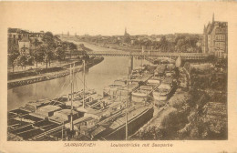 SAARBRÜCKEN. Louisenbrücke Mit Saarpartie, Péniches 1919 - Saarbrücken