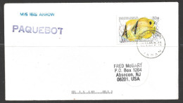 1988 Paquebot Cover, Bahamas Fish Stamp Used At Yokohama, Japan - Bahama's (1973-...)