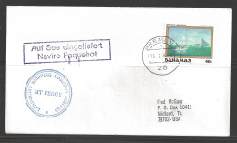 1988 Paquebot Cover, Bahamas Stamp Used In Bremen Germany - Bahama's (1973-...)