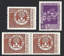Schweden, 1960, Michel-Nr. 457-458 A + D/D, **postfrisch - Ungebraucht