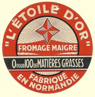 ETIQU. L'ETOILE D'OR FROM. MAIGRE Normandie - Käse