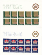 Liechtenstein, 1971, 545/46, MNH **,  50 Jahre Neue Verfassung. 2 Kleinbogen - Unused Stamps