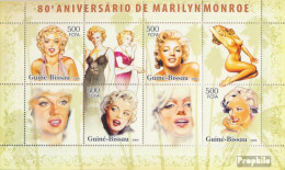 Guinea-Bissau 3426-3429 Kleinbogen (kompl. Ausgabe) Postfrisch 2006 80. Geburtstag Marilyn Monroe - Guinée-Bissau