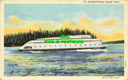 R596722 57. Kalakala Puget Sound Ferry. Asahel Curtis Photo. C. T. Art Colortone - Monde