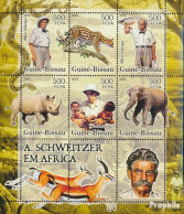 Guinea-Bissau 3269-3274 Kleinbogen (kompl. Ausgabe) Postfrisch 2005 A. Schweitzer, Säugetiere - Guinea-Bissau