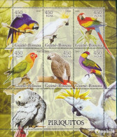 Guinea-Bissau 3244-3249 Kleinbogen (kompl. Ausgabe) Postfrisch 2005 Papageien - Guinée-Bissau