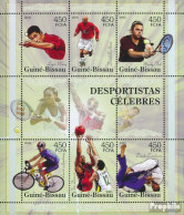 Guinea-Bissau 3140-3145 Kleinbogen (kompl. Ausgabe) Postfrisch 2005 Berühmte Sportler - Guinea-Bissau