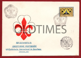 PORTUGAL - 50 ANIVERSARIO DO ESCOTISMO PORTUGUES - 18 CONFERENCIA INTERNACIONAL DE ESCOTISMO - 1961 ENVELOPE - Lisboa