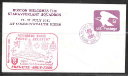 1981 USA - German Navy Ship In Boston - Fregatte "Koln" - Cartas & Documentos