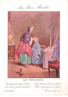 CHROMO #MK41250 AU BON MARCHE LE NEGLIGE FEMME ET ENFANT PAR CHARDIN 1699 1779 - Au Bon Marché