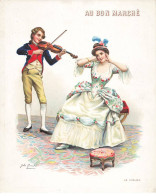 CHROMO #MK41309 AU BON MARCHE LE VIOLON PAR ILLUSTRATEUR JULES GIRARDET - Au Bon Marché