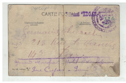 CACHET BATEAU CUIRASSE EDGAR QUINET                     AU DOS CPA CONSTANTINOPLE - 1. Weltkrieg 1914-1918