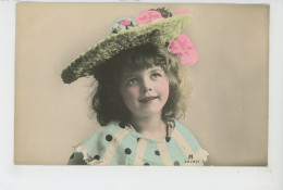 ENFANTS - LITTLE GIRL - MAEDCHEN - Jolie Carte Fantaisie Portrait Fillette Avec Joli Chapeau - Portraits