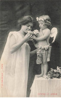 ANGE #FG50612 NYMPHE ET AMOUR ANGELOT FILLETTE ET FEMME - Angels