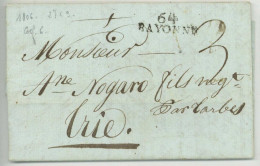 64 BAYONNE Pour Trie 1806 - 1801-1848: Vorläufer XIX