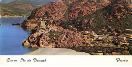 20 PORTO #SAN49539 ILE DE BEAUTE LA PLAGE ET LA MARINE PETIT GROUPE DE MAISONS AU BORD DE LA MER 7,5x 15 Cm - Ajaccio