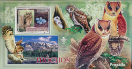 Guinea-Bissau Block 605 (kompl. Ausgabe) Postfrisch 2007 Vögel - Eulen - Pfadfinderlogo - Guinée-Bissau