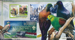 Guinea-Bissau Block 601 (kompl. Ausgabe) Postfrisch 2007 Vögel - Tauben - Pfadfinderlogo - Guinée-Bissau