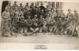 02 CAMP DE SISSONNE #SAN49406 CARTE PHOTO REGIMENT MILITAIRE MITRAILLEURS MITRAILLEUSE HOTCHKISS - Sissonne