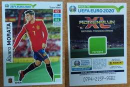 AC - 62 ALVARO MORATA  SPAIN TEAM MATES  ROAD TO EURO 2020  PANINI 2019 ADRENALYN TRADING CARD - Trading-Karten