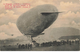 AVIATIONS #MK48528 LE DIRIGEABLE LEBAUDY CONFERENCE DEVANT M BERTEAUX - Airships