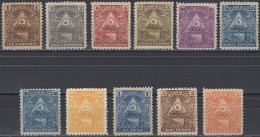 Nicaragua - Definitives - Set Of 11 - Coat Of Arms - Mi 98~108 - 1898 - Nicaragua