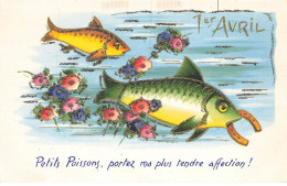 FETES #MK48888 1 ER AVRIL DEUX POISSONS  FER A CHEVAL - 1° Aprile (pesce Di Aprile)