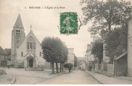 91 BIEVRES #MK48372 L EGLISE ET LA PLACE - Bievres