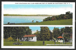 NY Point Chautauqua Golf Club House, Course, Lake, Unused - Altri & Non Classificati