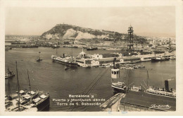 ESPAGNE #DC50970 PUERTO Y MONJUICH DESDE TORRE DE ST SEBASTIAN QUAI BATEAUX - Barcelona