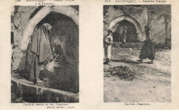 GRECE #DC50956 SALONIQUE FEMMES TURQUES PRENANT DE L EAU A LA FONTAINE - Grèce