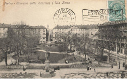 ITALIE #DC50861 TORINO VUE SUR PARC ARBORE PROMENEURS FLAMME ESPOSIZIONE 1911 STATION ET RUE ROMA - Other & Unclassified