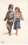 SERBIE #DC50836 ENFANTS SERBE GARCON HABILLE EN PETIT SOLDAT - Serbia