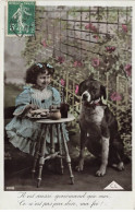 CHIENS #MK52800 PETITE FILLE ET UN CHIEN - Dogs