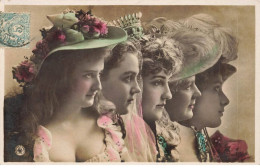 FANTAISIES #MK52928 PLUSIEURS VISAGES DE FEMMES AU CHAPEAUX - Femmes