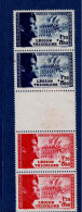 FRANCE N°565 + 566 (y&t) - Bande De 4 - 2+2 Avec Charnière - Pour La Légion Tricolore - 1942 - Unused Stamps