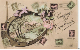 FANTAISIES #DC51248 LANGAGE DES TIMBRES FER A CHEVAL FLEURS - Other & Unclassified