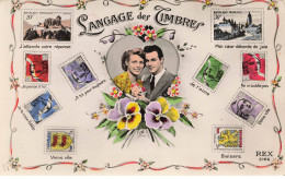 FANTAISIES #DC51245  COUPLE DANS UN COEUR LANGAGE DES TIMBRES - Autres & Non Classés