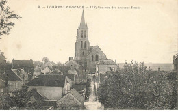 77 LORREZ LA BOCAGE #MK52466 L EGLISE VUE DES ANCIENS FOSSES - Lorrez Le Bocage Preaux