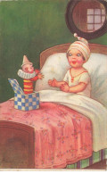 ILLUSTRATEURS #DC51191 COLOMBO ENFANT DANS SON LIT AVEC SON LUTIN BOITE SURPRISE - Colombo, E.