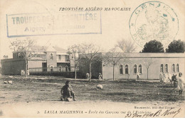 ALGERIE #MK49151 FRONTIERE ALGERO MAROCAINE LALLA MAGHRNIA ECOLE DES GARCONS VUE EXTERIEUR + CACHET MILITAIRE - Other & Unclassified
