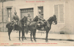 54 LUNEVILLE #MK53941 OFFICIER ET SOUS OFFICIERS D ARTILLERIE BAVAROISE PASSANT RUE D ALSACE GUERRE 1914 - Luneville