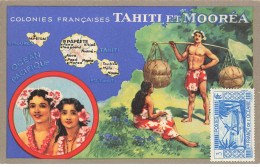 TAHITI #MK52638 LES COLONIES FRANCAISES PLAN METIER PORTEUR - Tahiti