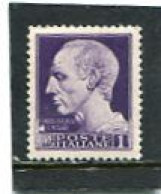 ITALY/ITALIA - 1942  1 L   DEFINITIVE  MINT NH - Neufs