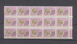 PREOBLITERE - Monnaie Gauloise - Bloc De 15 Timbres Neufs Sans Trace De Charnière - Yvert 126 - Gomme Intacte BDF - 1964-1988