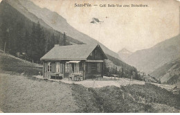 SUISSE AB#MK827 VALAIS SAAS FEE CAFE BELLE VUE AVEC BIETSCHHORN - Saas-Fee