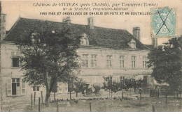 89 TONNERRE #MK54295 CHATEAU DE VIVIERS + PUBLICITE VINS FINS ET ORDINAIRE DE CHABLIS - Tonnerre