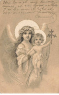 ANGES AB#MK14 UNE ANGE ET UN ANGE BEBE NU - Anges