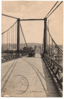 CPA 78 - TRIEL (Yvelines) - 34. Le Pont Suspendu (petite Animation Automobile) - ND Phot - Triel Sur Seine