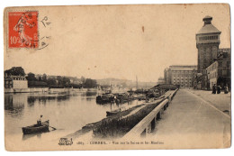 CPA 91 - CORBEIL (Essonne) - 1883.  Vue Sur La Seine Et Les Moulins - Ed. Thibault - Corbeil Essonnes